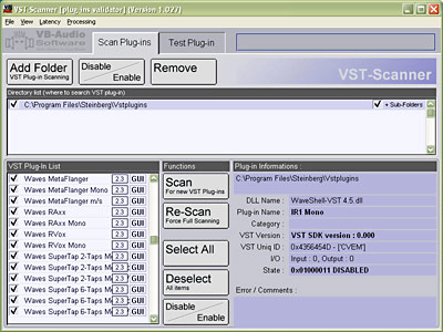 VST scanner